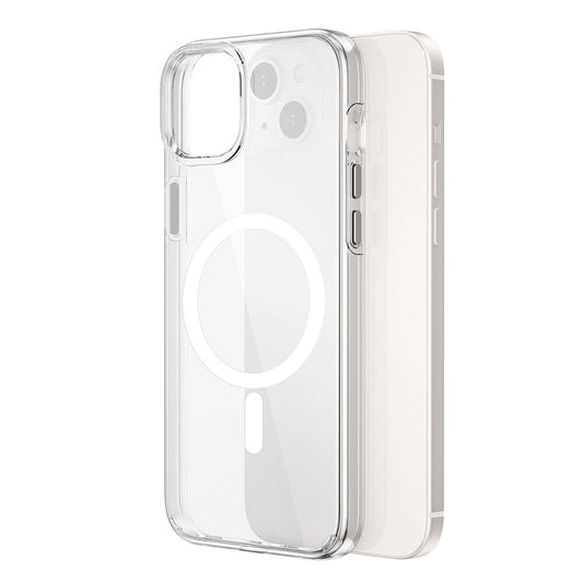 Apple iPhone 15 Plus Kılıf Wiwu BC-022 M-safe Şarj Özellikli Şeffaf Transparan Kapak Renksiz