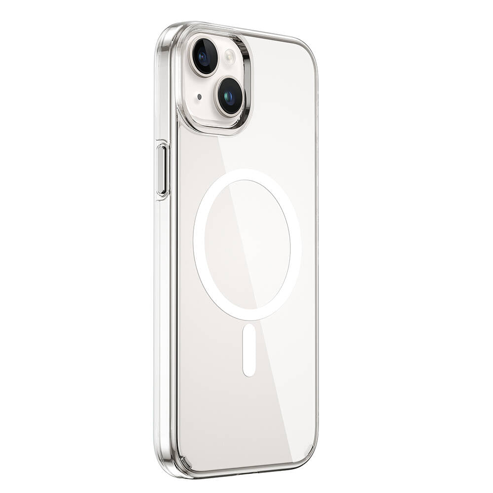 Apple iPhone 15 Plus Kılıf Wiwu BC-022 M-safe Şarj Özellikli Şeffaf Transparan Kapak Renksiz