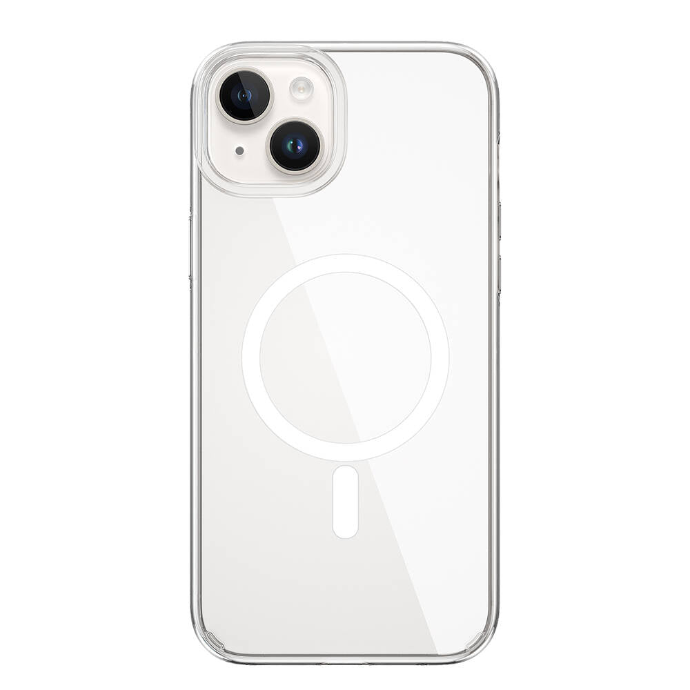Apple iPhone 15 Plus Kılıf Wiwu BC-022 M-safe Şarj Özellikli Şeffaf Transparan Kapak Renksiz