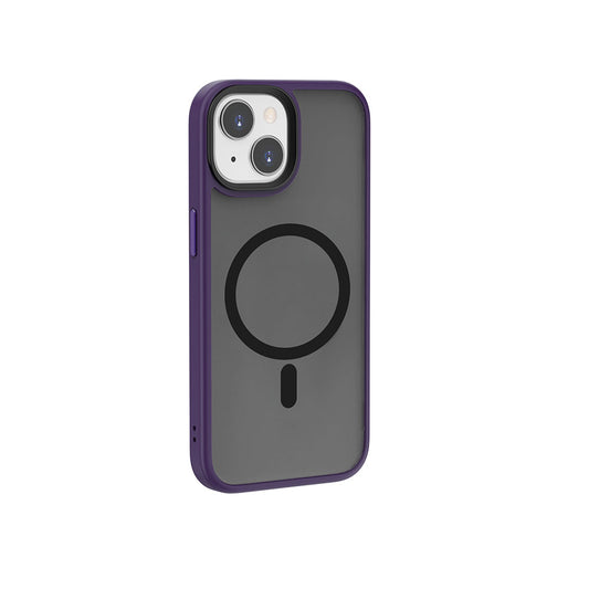 Apple iPhone 15 Plus Kılıf Wiwu FGG-011 M-safe Şarj Özellikli Kamera Korumalı Kapak Mor