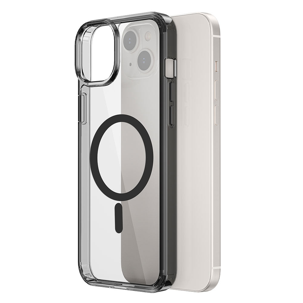 Apple iPhone 15 Plus Kılıf Wiwu MCC-101 Magnetic Crystal Sert PC Kapak Renksiz