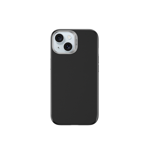 Apple iPhone 15 Plus Kılıf Wiwu SP-019 M-safe Şarj Özellikli Vegan Leather Deri Kapak Siyah