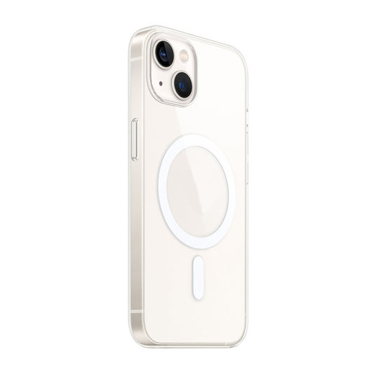 Apple iPhone 15 Plus Kılıf Zore M-safe Şarj Özellikli Şeffaf Tek Kamera Çerçeveli Porto Kapak