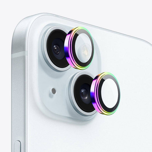 Apple iPhone 15 Plus Wiwu Lens Guard Metal Kamera Lens Koruyucu Colorful