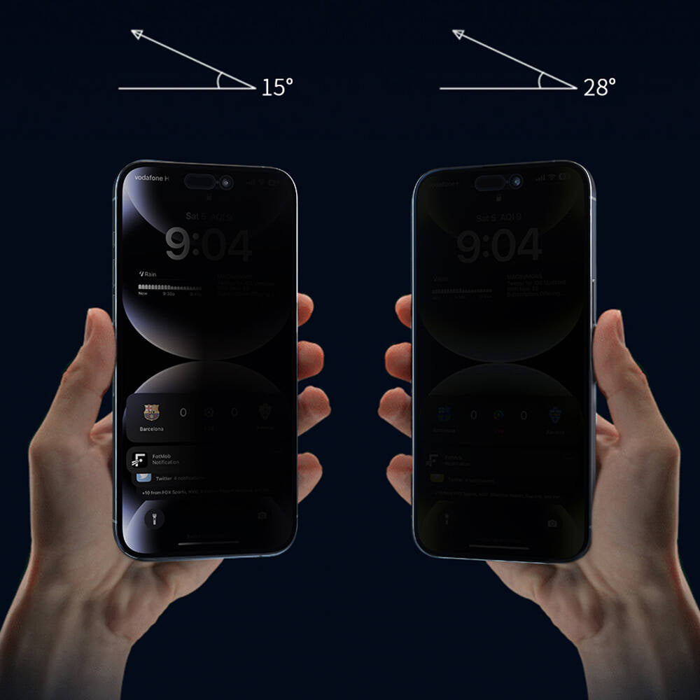 Apple iPhone 15 Plus Wiwu Wi-SQ009 Easy Install iPrivacy 360° Anti-Peep Oleofobik Temperli Cam Ekran Koruyucu + Kolay Uygulama Aparatlı Siyah
