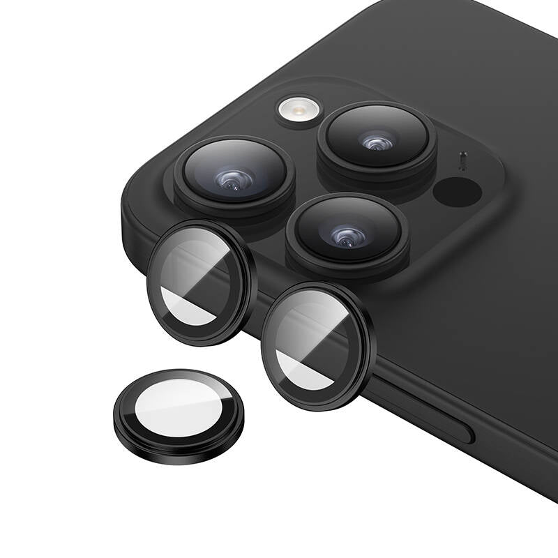 Apple iPhone 15 Pro Benks King Kong Corning Kamera Lens Koruyucu Siyah
