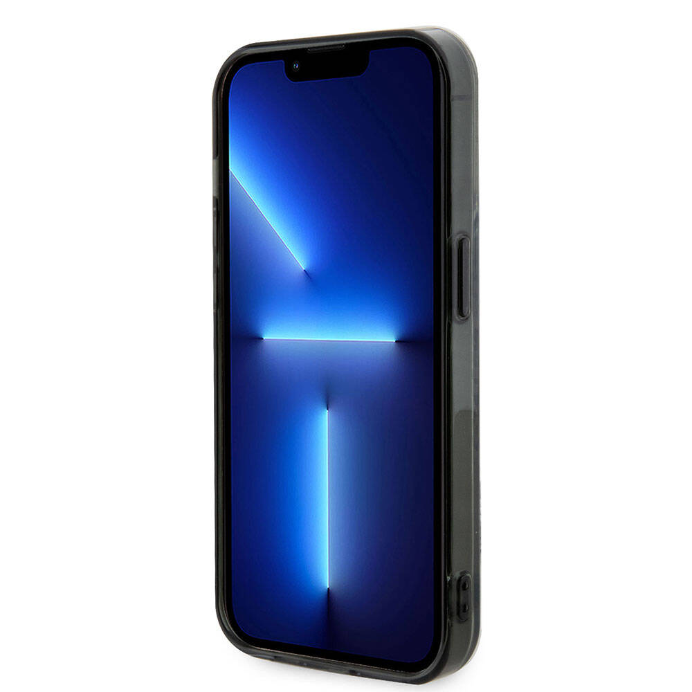 Apple iPhone 15 Pro Kılıf AMG Orjinal Lisanslı M-safe Şarj Özellikli Transparan Dörtgen Desenli Kapak Renksiz