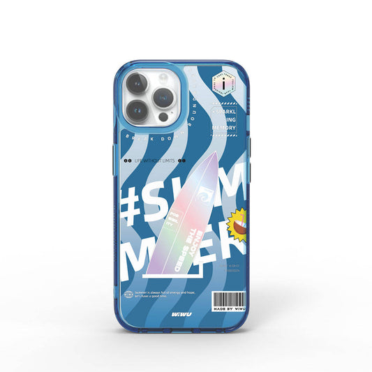 Apple iPhone 15 Pro Kılıf Çift Katman Desenli Wiwu Summer Serisi Kapak Pembe