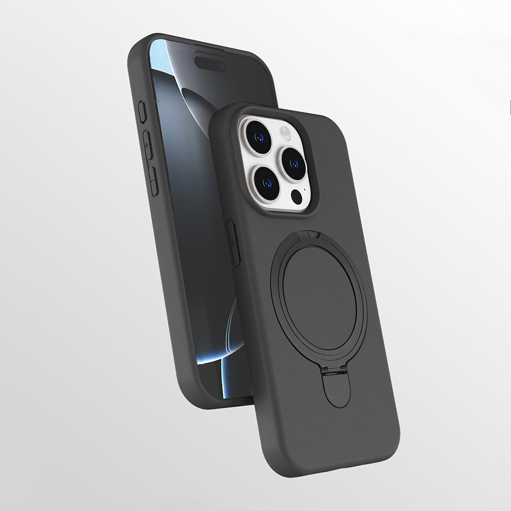 Apple iPhone 15 Pro Kılıf M-safe Şarj Özellikli Standlı Zore Samara Kapak
