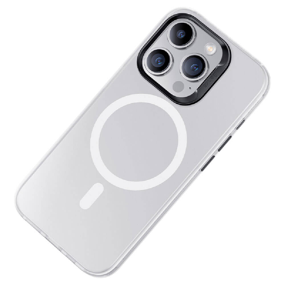 Apple iPhone 15 Pro Kılıf M-safe Şarj Özellikli Benks Lucid Armor Kapak Gri