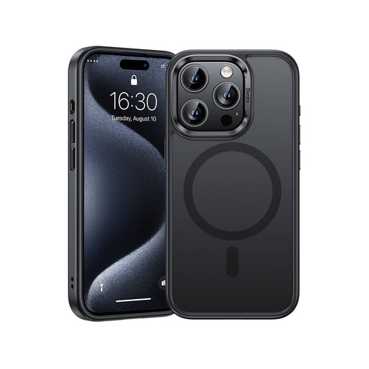 Apple iPhone 15 Pro Kılıf M-safe Şarj Özellikli Benks Mist Protective Kapak Mavi