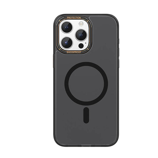 Apple iPhone 15 Pro Kılıf M-safe Şarj Özellikli Cam Arka Yüzey Recci Michelin Serisi Kapak