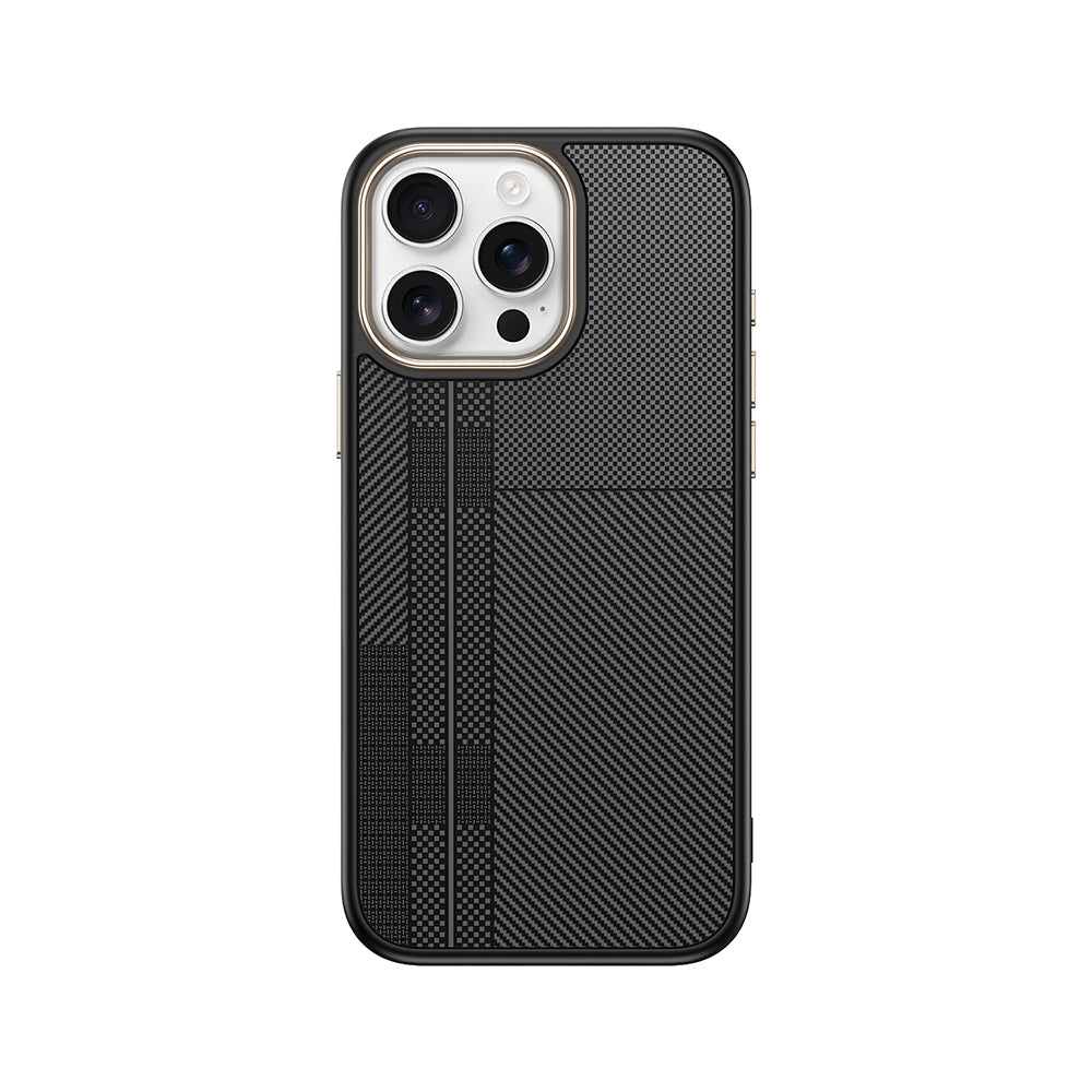 Apple iPhone 15 Pro Kılıf M-safe Şarj Özellikli Karbon Fiber Görünümlü Zore Antina Kapak