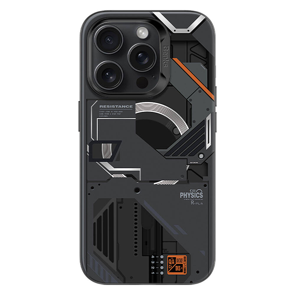 Apple iPhone 15 Pro Kılıf M-safe Şarj Özellikli Mekanik Tasarımlı Benks Perspective Serisi Kapak
