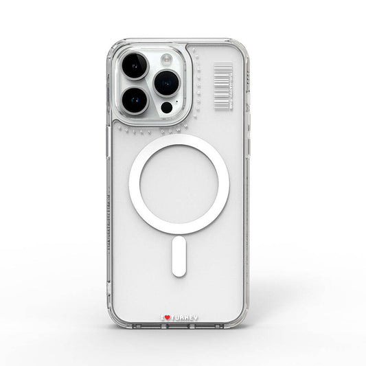 Apple iPhone 15 Pro Kılıf M-safe Şarj Özellikli Şeffaf Transparan Wiwu Turkey D Serisi Kapak Renksiz