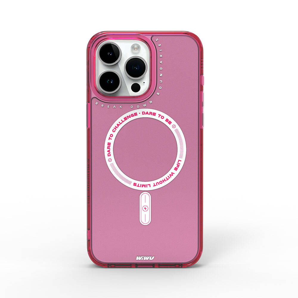 Apple iPhone 15 Pro Kılıf M-safe Şarj Özellikli Wiwu Basic Color J Serisi Kapak Mavi