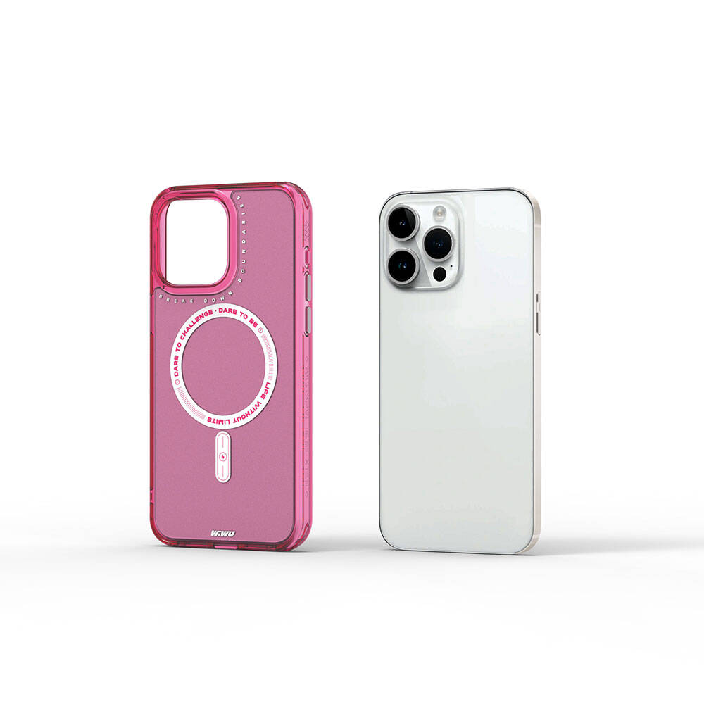 Apple iPhone 15 Pro Kılıf M-safe Şarj Özellikli Wiwu Basic Color J Serisi Kapak Mavi