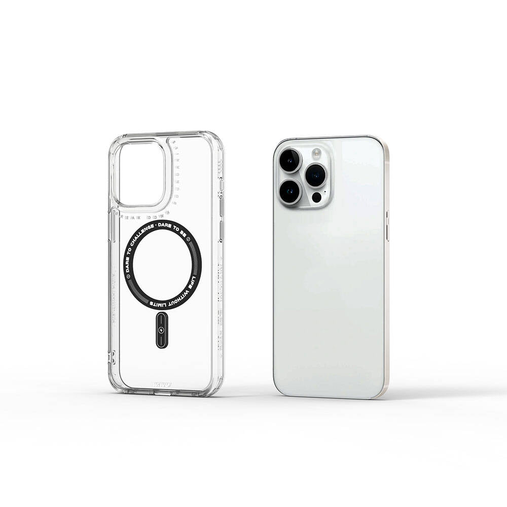 Apple iPhone 15 Pro Kılıf M-safe Şarj Özellikli Wiwu Basic Color J Serisi Kapak Beyaz
