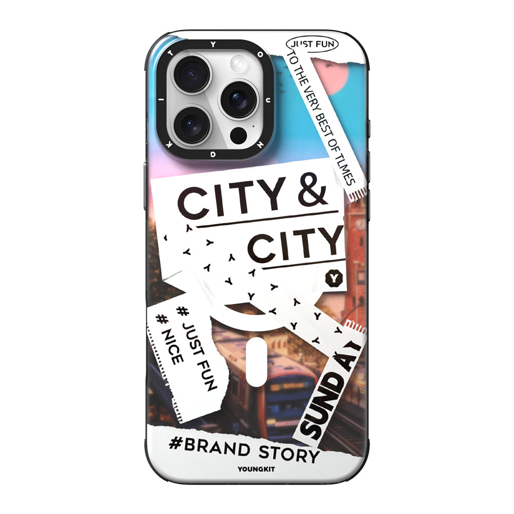 Apple iPhone 15 Pro Kılıf M-safe Şarj Özellikli Youngkit A-City Serisi Kapak