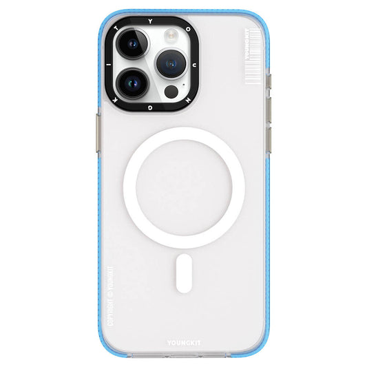 Apple iPhone 15 Pro Kılıf M-safe Şarj Özellikli Youngkit Jiansha Serisi Kapak Pembe