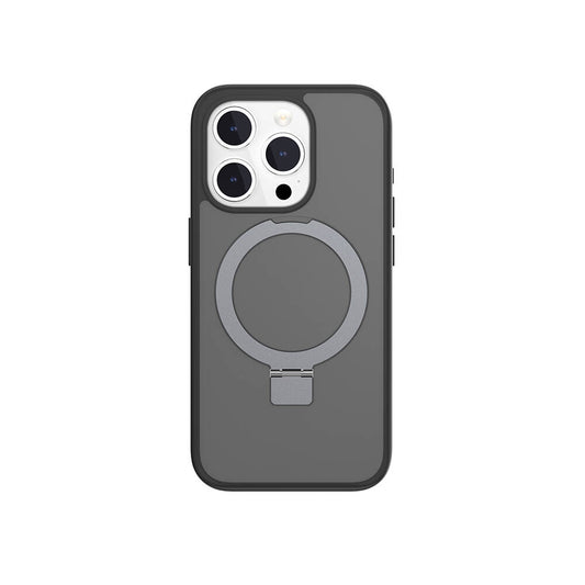 Apple iPhone 15 Pro Kılıf M-safe Şarj Özellikli Yüzük Standlı Lisanslı Switcheasy Magstand-M Kapak Renksiz