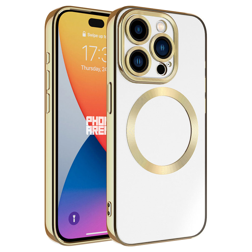 Apple iPhone 15 Pro Kılıf M-safe Wireless Şarj Özellikli Zore Setro Silikon