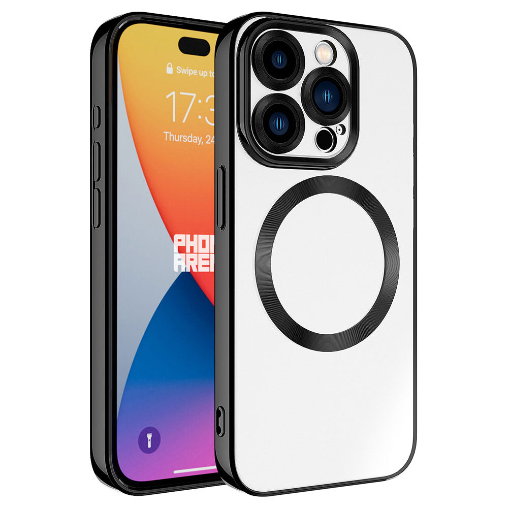 Apple iPhone 15 Pro Kılıf M-safe Wireless Şarj Özellikli Zore Setro Silikon
