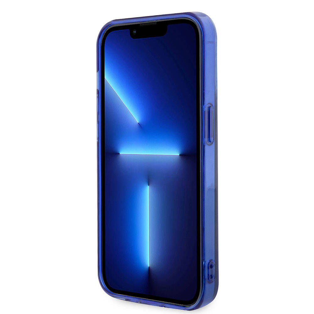 Apple iPhone 15 Pro Kılıf Mercedes Benz Orjinal Lisanslı M-safe Şarj Özellikli Çift Katmanlı Mavi Yıldız Desenli Kapak Mavi