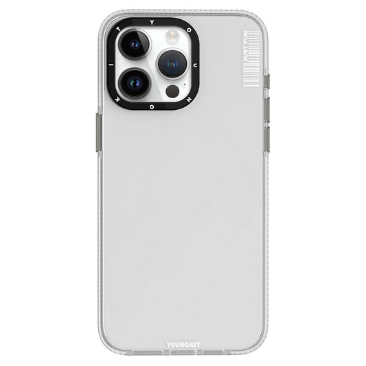 Apple iPhone 15 Pro Kılıf Pürüzsüz Düz Arka Yüzey YoungKit Crystal Color Serisi Kapak Renksiz
