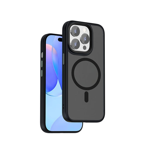 Apple iPhone 15 Pro Kılıf Wiwu FGG-011 M-safe Şarj Özellikli Kamera Korumalı Kapak Mor