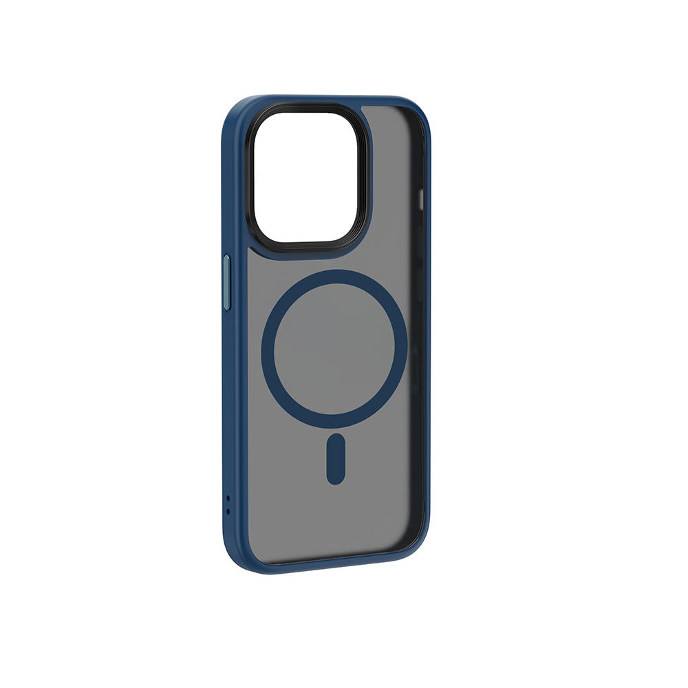 Apple iPhone 15 Pro Kılıf Wiwu FGG-011 M-safe Şarj Özellikli Kamera Korumalı Kapak Mavi
