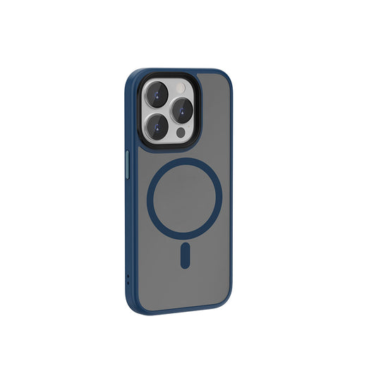 Apple iPhone 15 Pro Kılıf Wiwu FGG-011 M-safe Şarj Özellikli Kamera Korumalı Kapak Mavi