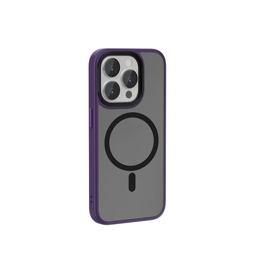 Apple iPhone 15 Pro Kılıf Wiwu FGG-011 M-safe Şarj Özellikli Kamera Korumalı Kapak Mor