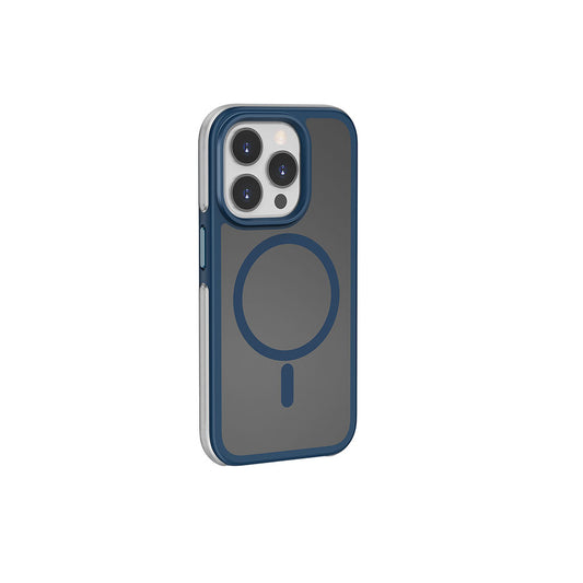 Apple iPhone 15 Pro Kılıf Wiwu ZKK-012 M-safe Şarj Özellikli Air Cushion Kapak Mavi