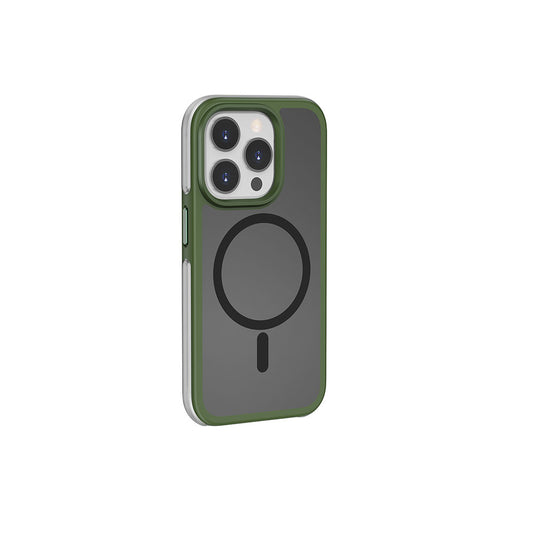 Apple iPhone 15 Pro Kılıf Wiwu ZKK-012 M-safe Şarj Özellikli Air Cushion Kapak Yeşil