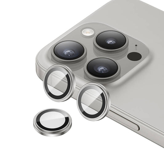 Apple iPhone 15 Pro Max Benks King Kong Corning Kamera Lens Koruyucu Gümüş