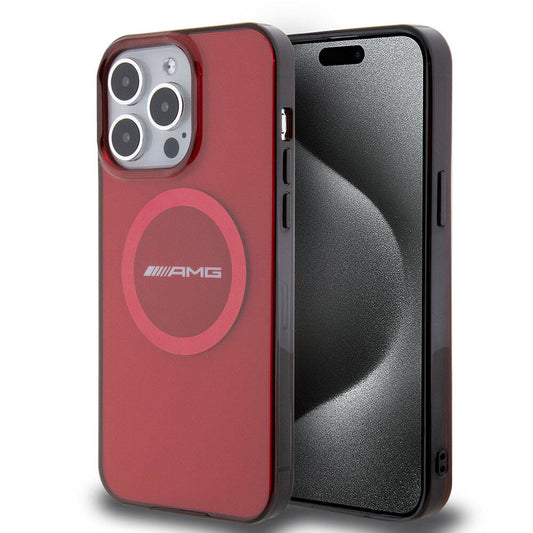 Apple iPhone 15 Pro Max Kılıf AMG Orjinal Lisanslı M-safe Şarj Özellikli Transparan Timeless Kapak Siyah