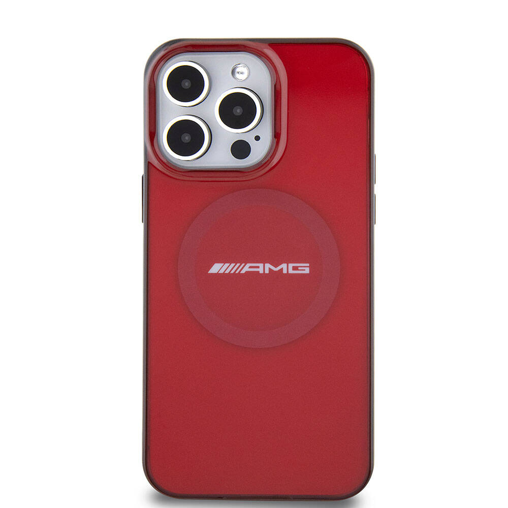 Apple iPhone 15 Pro Max Kılıf AMG Orjinal Lisanslı M-safe Şarj Özellikli Transparan Timeless Kapak Siyah