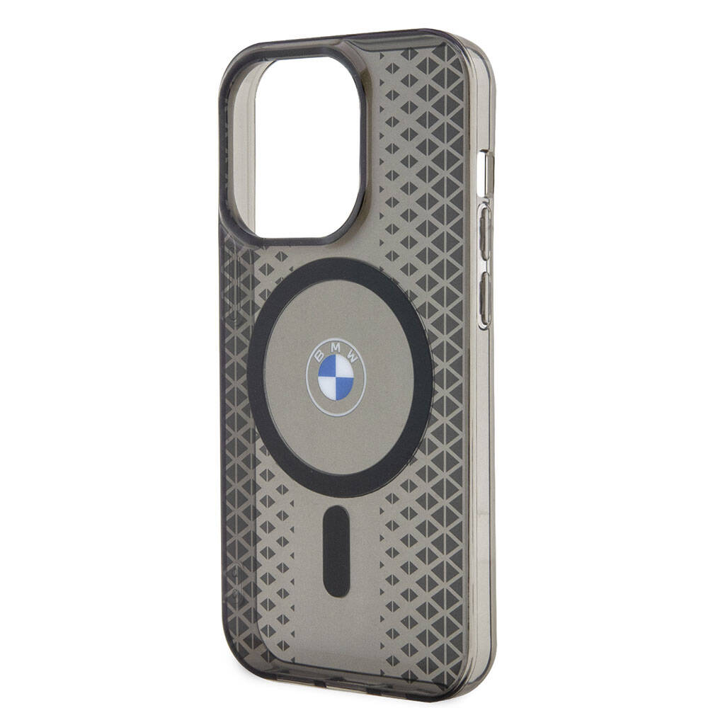 Apple iPhone 15 Pro Max Kılıf BMW M-safe Şarj Özellikli Transparan IML Signature Orjinal Lisanslı Kapak Mavi