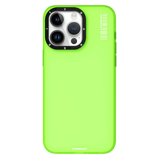 Apple iPhone 15 Pro Max Kılıf Buzlu Mat Tasarım Youngkit Hidden Sand Serisi Kapak Yeşil