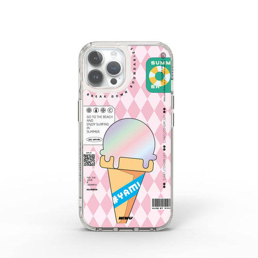Apple iPhone 15 Pro Max Kılıf Çift Katman Desenli Wiwu Summer Serisi Kapak Yeşil