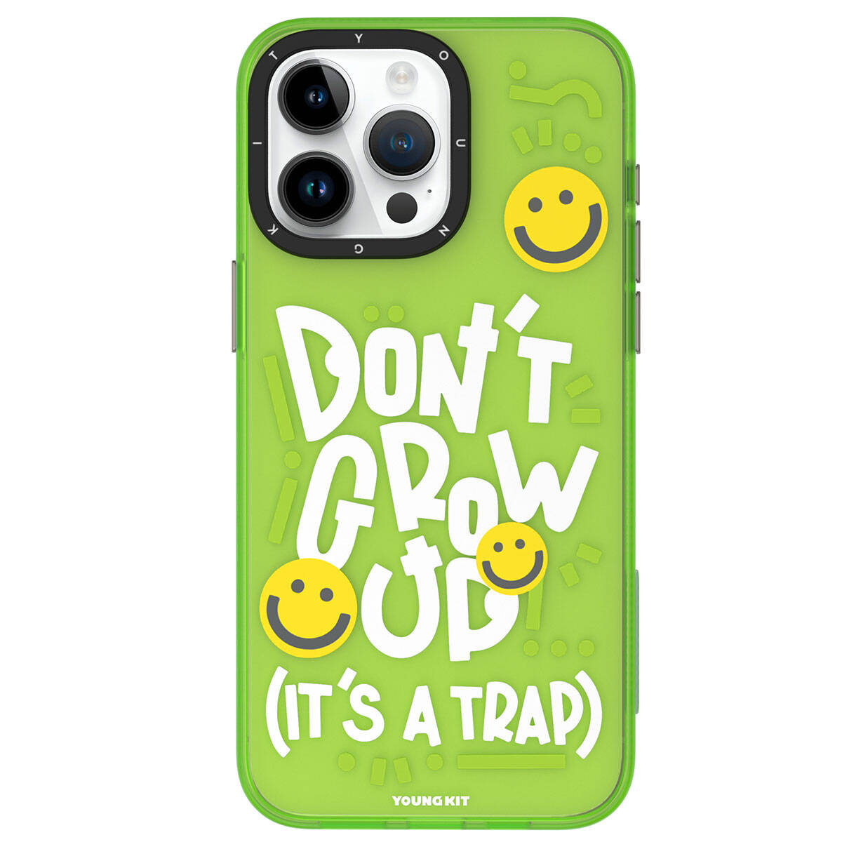 Apple iPhone 15 Pro Max Kılıf Desenli Youngkit Happy Hearth Serisi Kapak Kırmızı