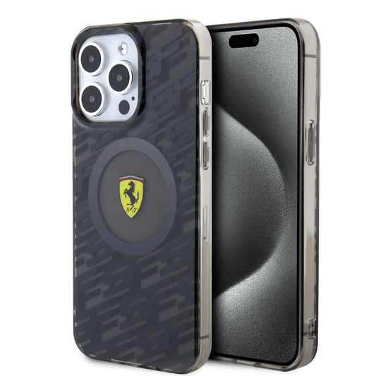 Apple iPhone 15 Pro Max Kılıf Ferrari Orjinal Lisanslı M-safe Şarj Özellikli Multi SF Kapak Kırmızı