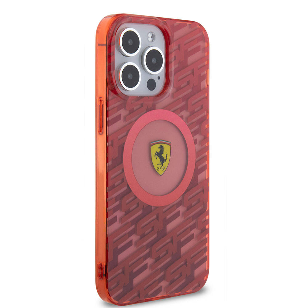 Apple iPhone 15 Pro Max Kılıf Ferrari Orjinal Lisanslı M-safe Şarj Özellikli Multi SF Kapak Gri