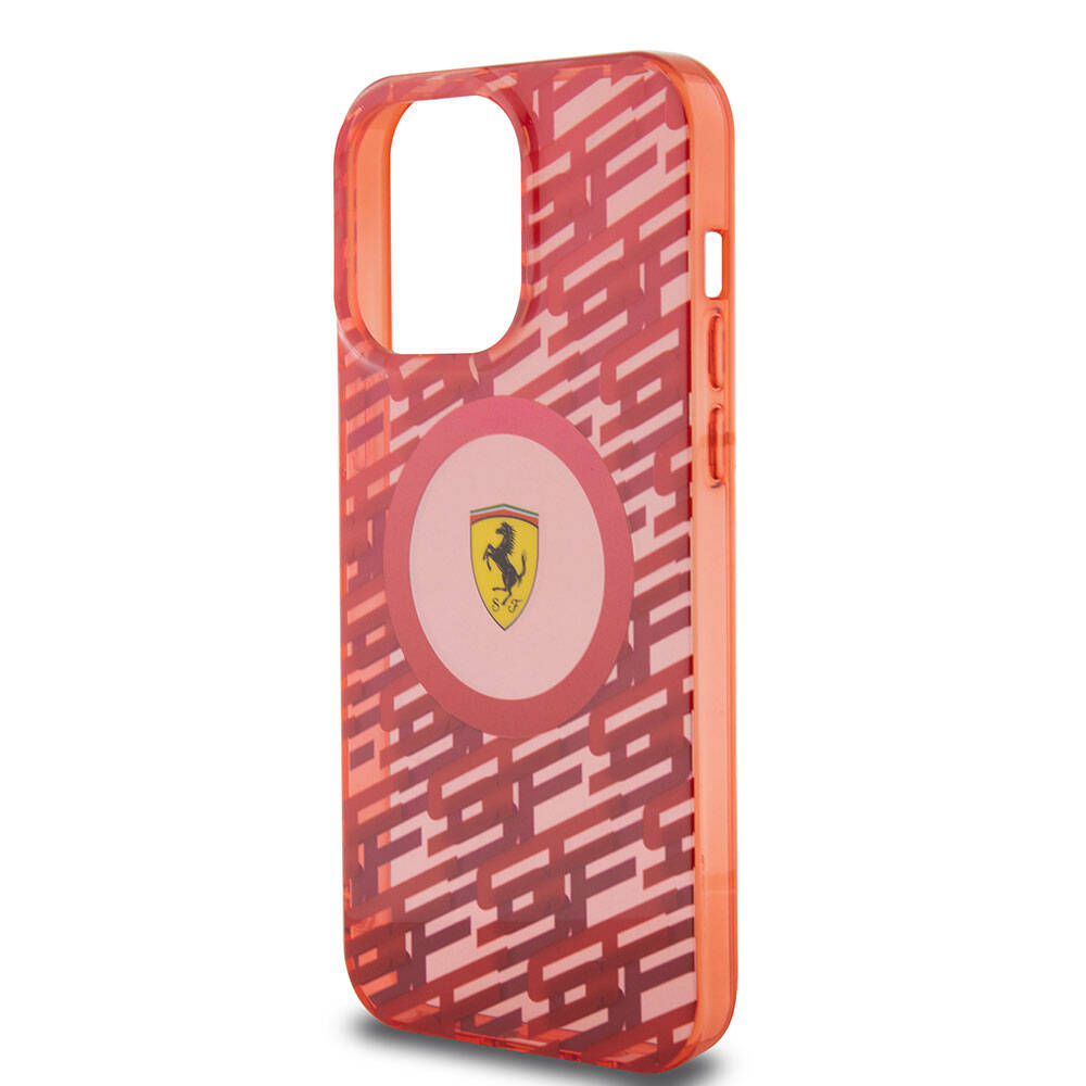 Apple iPhone 15 Pro Max Kılıf Ferrari Orjinal Lisanslı M-safe Şarj Özellikli Multi SF Kapak Gri