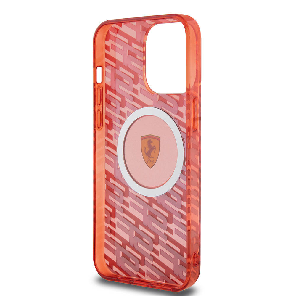 Apple iPhone 15 Pro Max Kılıf Ferrari Orjinal Lisanslı M-safe Şarj Özellikli Multi SF Kapak Gri