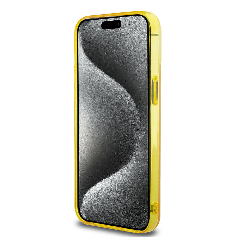 Apple iPhone 15 Pro Max Kılıf Ferrari Orjinal Lisanslı M-safe Şarj Özellikli Parçalanan Noktalar Desenli Kapak Kırmızı