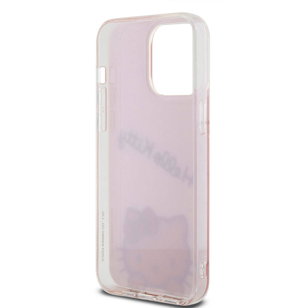 Apple iPhone 15 Pro Max Kılıf Hello Kitty Orjinal Lisanslı Askılı Yazı ve İkonik Logolu Daydreaming Kapak Beyaz