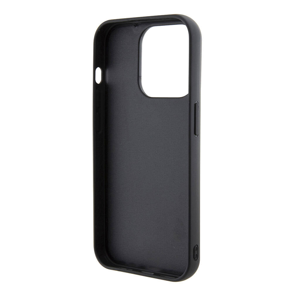 Apple iPhone 15 Pro Max Kılıf Karl Lagerfeld Silikon 3D Multi Logo Orjinal Lisanslı Kapak Siyah