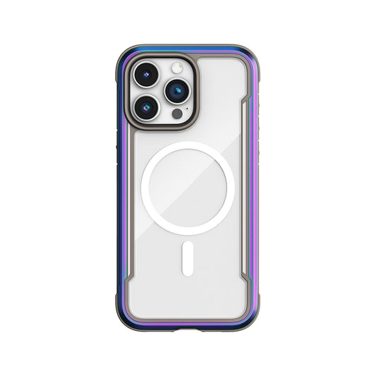 Apple iPhone 15 Pro Max Kılıf M-safe Şarj Özellikli Airbagli Raptic Shield Serisi Şeffaf Arka Yüzey Kapak Colorful